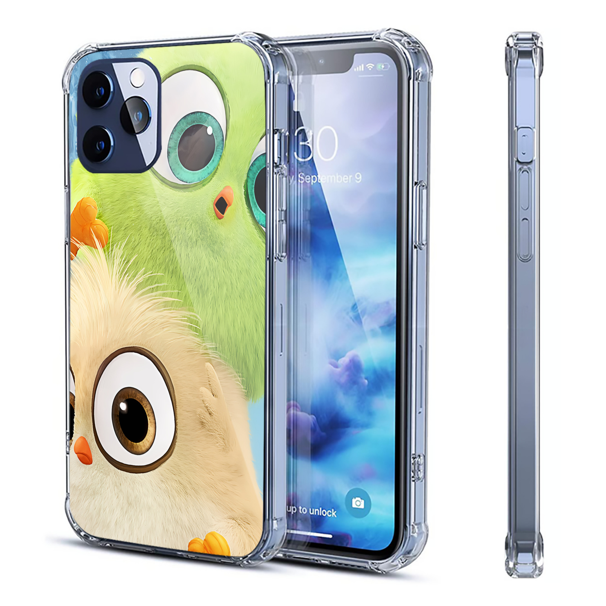 （画像用） Angry Birds アングリーバード 【iPhone 12シリーズ対応】透明スマホケース（クリアソフトケース）